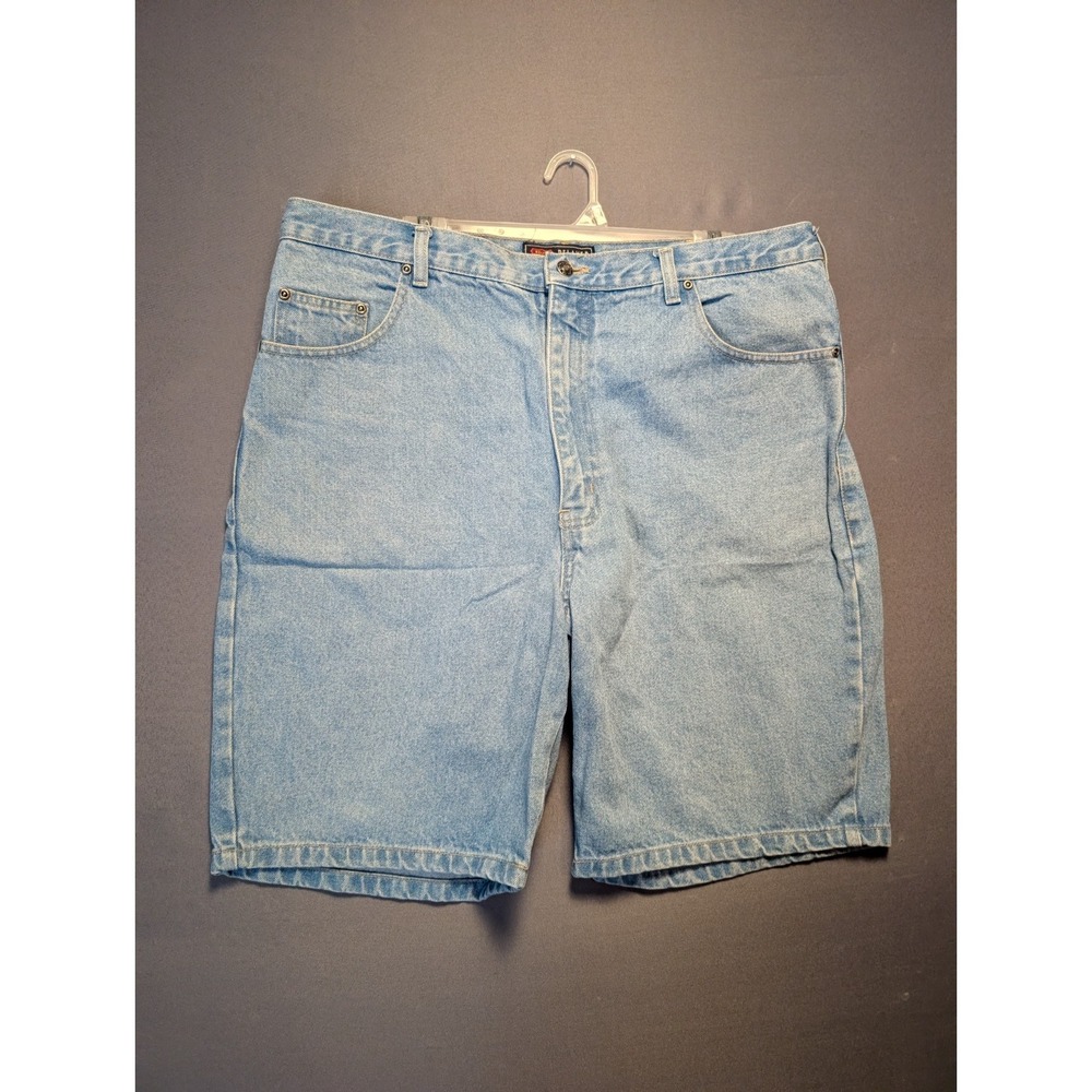 Vintage 90s Route 66 Shorts Mens 38 Blue Denim Cotton Relaxed Fit Casual Comfort